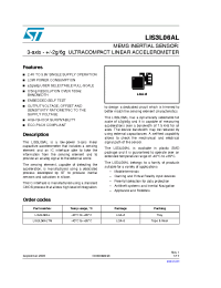 Datasheet LIS3L06AL manufacturer STMicroelectronics