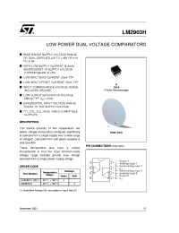 Datasheet LM2903H производства STMicroelectronics