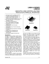 Datasheet LNBK13 manufacturer STMicroelectronics