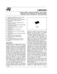 Datasheet LNBK20D2 производства STMicroelectronics