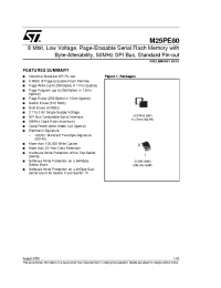 Datasheet M25PE80-VMW6G manufacturer STMicroelectronics