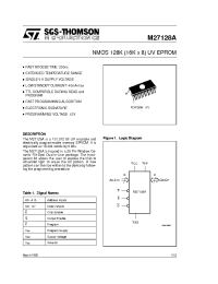 Datasheet M27128A-20F1 manufacturer STMicroelectronics