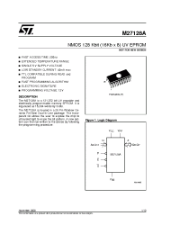 Datasheet M27128A-25-6 manufacturer STMicroelectronics