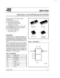 Datasheet M27C1024-10F1TR производства STMicroelectronics