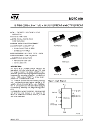 Datasheet M27C160-100XB1TR производства STMicroelectronics