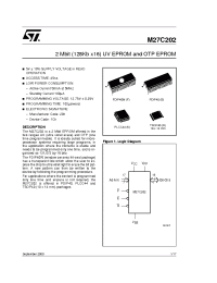 Datasheet M27C202-100-1 manufacturer STMicroelectronics