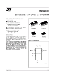 Datasheet M27C256B-10B3TR производства STMicroelectronics