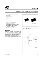 Datasheet M27C320-80-1 производства STMicroelectronics