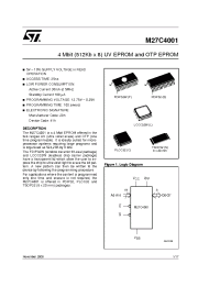 Datasheet M27C4001-10B1TR manufacturer STMicroelectronics