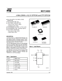Datasheet M27C4002-10B1X manufacturer STMicroelectronics