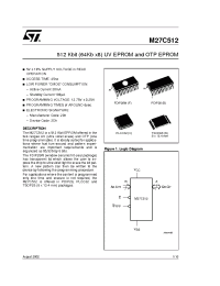 Datasheet M27C512-10-1 manufacturer STMicroelectronics