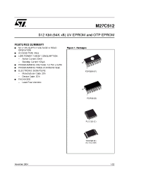Datasheet M27C512-10N1F производства STMicroelectronics