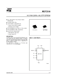 Datasheet M27C516-20 manufacturer STMicroelectronics