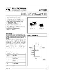 Datasheet M27C64A-15C6X manufacturer STMicroelectronics