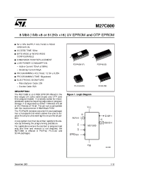 Datasheet M27C800-120K6TR производства STMicroelectronics