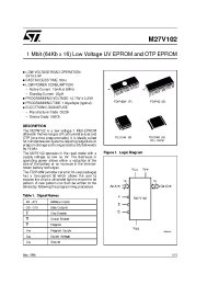 Datasheet M27V102-100F1TR manufacturer STMicroelectronics