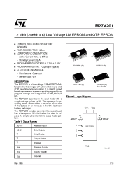 Datasheet M27V201-100F1TR manufacturer STMicroelectronics