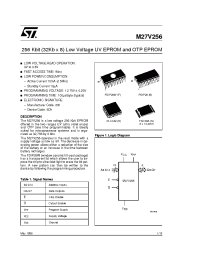 Datasheet M27V256-100F1TR manufacturer STMicroelectronics