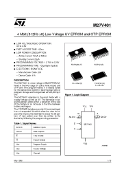 Datasheet M27V401-120F1TR manufacturer STMicroelectronics