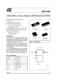 Datasheet M27V402-120F1TR manufacturer STMicroelectronics