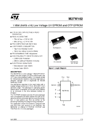 Datasheet M27W102-80-6 manufacturer STMicroelectronics