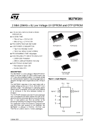 Datasheet M27W201-100B6TR manufacturer STMicroelectronics