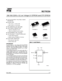 Datasheet M27W256-80N6TR manufacturer STMicroelectronics