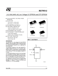 Datasheet M27W512-100B6TR manufacturer STMicroelectronics