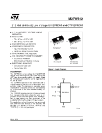 Datasheet M27W512-100F6TR производства STMicroelectronics