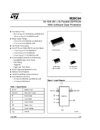Datasheet M28C64-A90WNS1T manufacturer STMicroelectronics