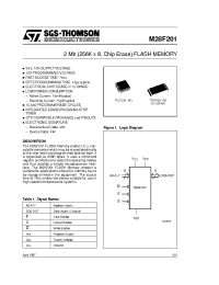 Datasheet M28F201-120K1TR manufacturer STMicroelectronics