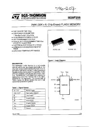 Datasheet M28F256-10XB1TR manufacturer STMicroelectronics