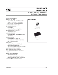 Datasheet M28W160CT85ZB1S manufacturer STMicroelectronics