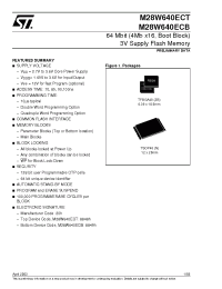 Datasheet M28W640ECB85N1T manufacturer STMicroelectronics