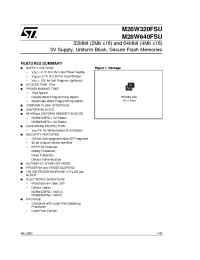 Datasheet M28W640FSU manufacturer STMicroelectronics