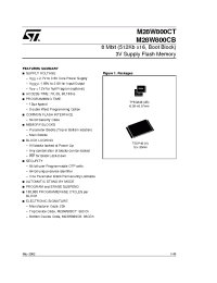 Datasheet M28W800CB90ZB6T manufacturer STMicroelectronics
