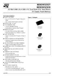 Datasheet M29DW323DB70ZE6T manufacturer STMicroelectronics