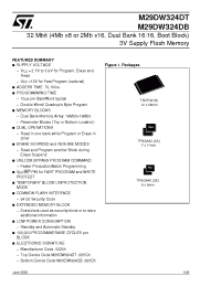 Datasheet M29DW324DT70N6E производства STMicroelectronics