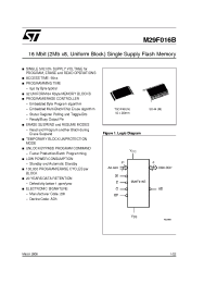 Datasheet M29F016B55M6T manufacturer STMicroelectronics