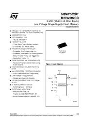 Datasheet M29W002BB70N1T manufacturer STMicroelectronics