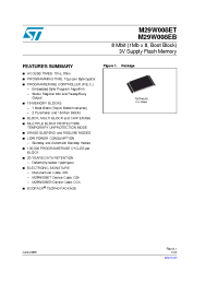 Datasheet M29W008ET70N6E manufacturer STMicroelectronics