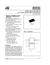 Datasheet M29W008T-100N1TR manufacturer STMicroelectronics