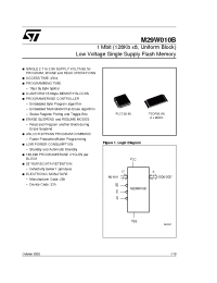 Datasheet M29W010B-90-1 manufacturer STMicroelectronics