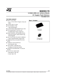 Datasheet M29W017D manufacturer STMicroelectronics