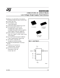 Datasheet M29W040B-90 manufacturer STMicroelectronics