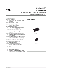 Datasheet M29W160ET70N6T производства STMicroelectronics