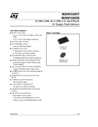 Datasheet M29W320DB70N6E manufacturer STMicroelectronics