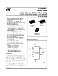 Datasheet M29W400B-100M1TR manufacturer STMicroelectronics