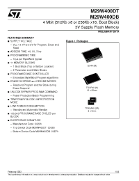 Datasheet M29W400DB45M1E manufacturer STMicroelectronics