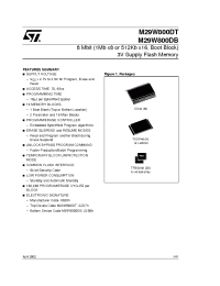Datasheet M29W800DB70N6T manufacturer STMicroelectronics